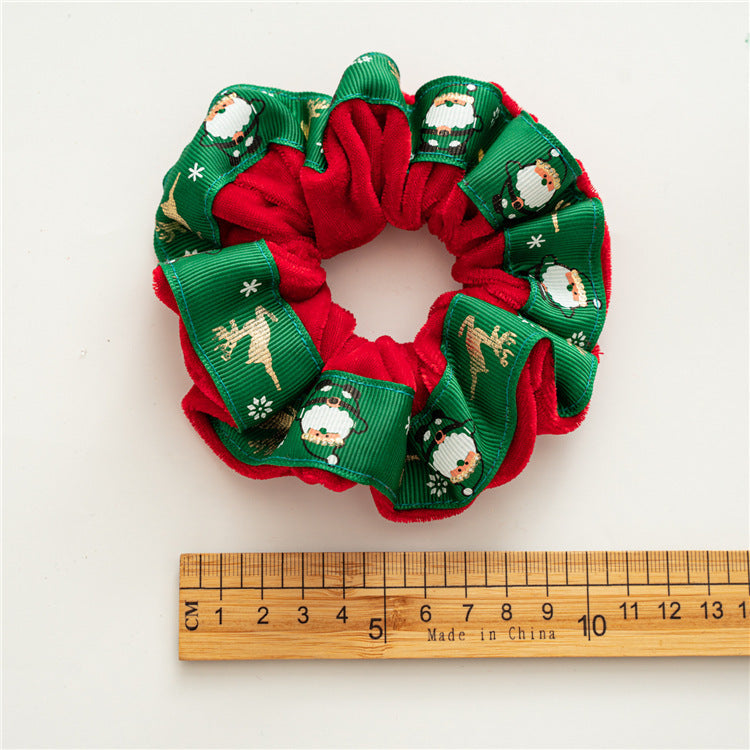 Wholesale Autumn and Winter Christmas Ribbon Fleece Colon All-match Hair Rope